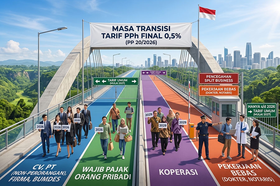 Catat! Ini ketentuan masa transisi untuk tarif PPh Final 0,5%