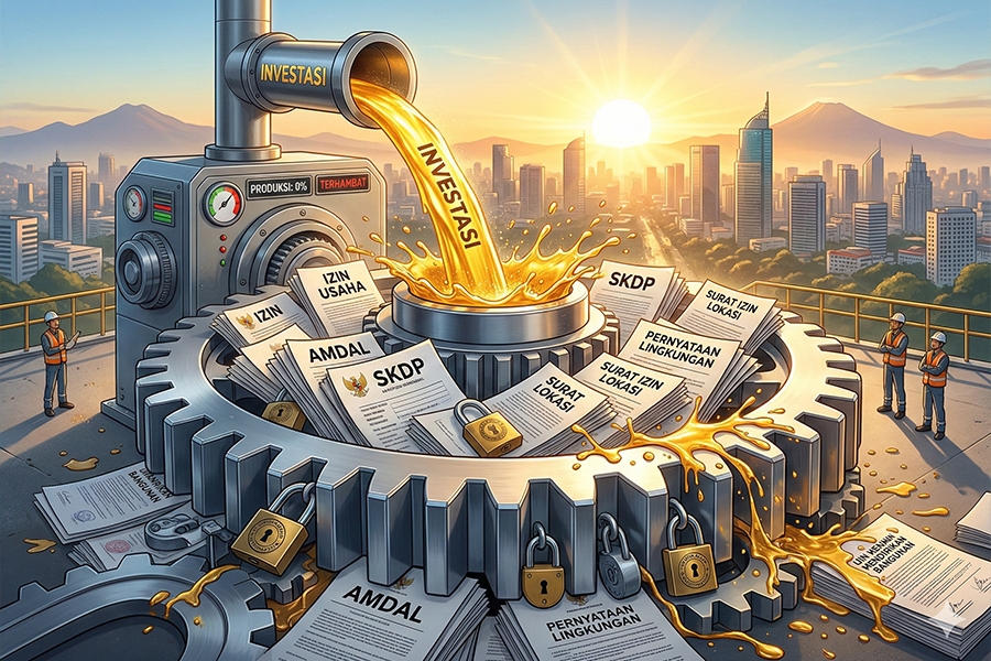 Tantangan Struktural Ekonomi Indonesia: Benang Kusut Perizinan, Stagnasi Manufaktur, dan Ketimpangan Pajak