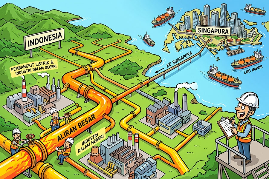Demi Kedaulatan Energi Domestik, Indonesia Tahan Pasokan Gas dan Singapura Aktifkan Impor LNG Cadangan