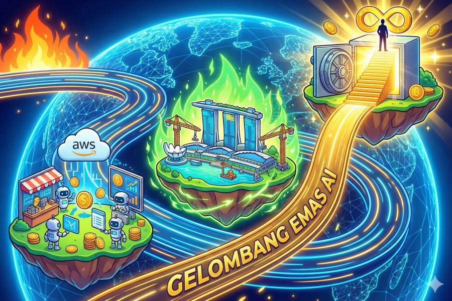 Gelombang Emas AI: Amazon Jualan Data, Ekonomi Singapura Meroket, dan Lahirnya Triliuner Pertama