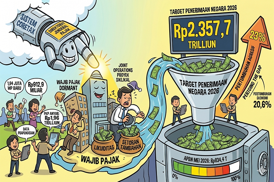 Optimalisasi Coretax 2026: Reaktivasi Wajib Pajak Pasif Dongkrak Penerimaan Rp20,6 Triliun demi Target APBN