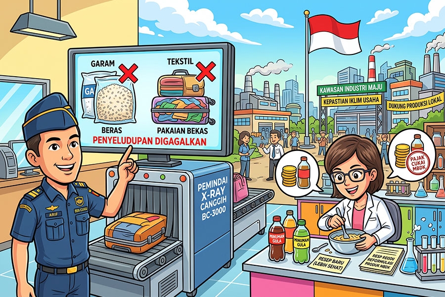 Siasat Pajak Baru Hadapi Pajak Global, Bea Cukai Gempur Impor Ilegal Rp12 Triliun, dan Target Cukai Minuman Berpemanis Naik!