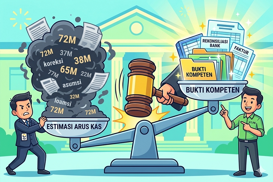Menang Telak! Bagaimana PT PK Membatalkan Koreksi Omzet Miliaran Rupiah yang Hanya Berdasar Estimasi Arus Kas