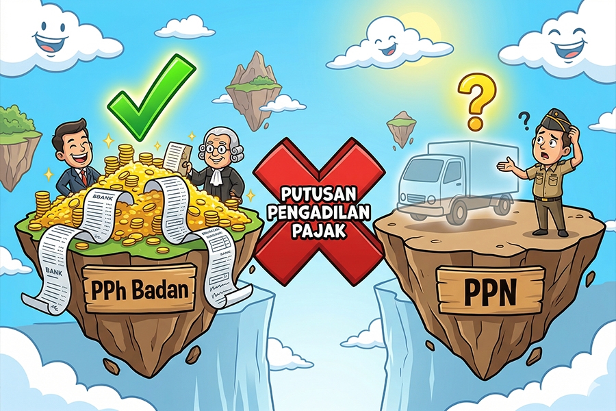 Uji Arus Piutang Batal Demi Hukum PPN: Mengapa Koreksi Omzet PPh Badan Rp1,2 Miliar Tidak Otomatis Jadi Objek PPN?