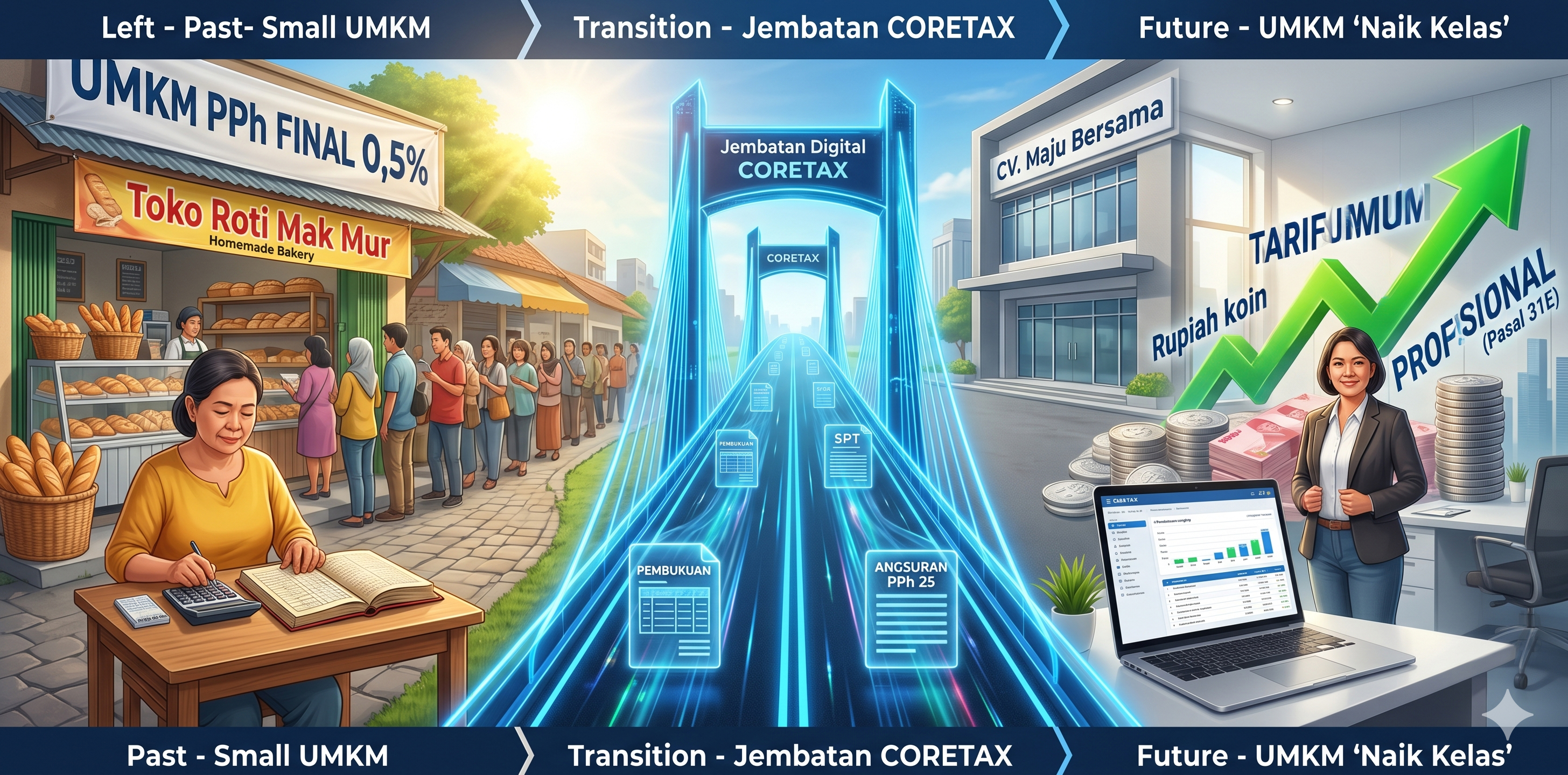 Transformasi Pajak UMKM: Panduan Lengkap Beralih dari PPh Final ke Tarif Umum dalam Era Coretax
